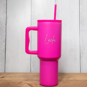 40 Oz Tumbler With Handle, Personalized Tumbler With Straw, Custom Gift ...