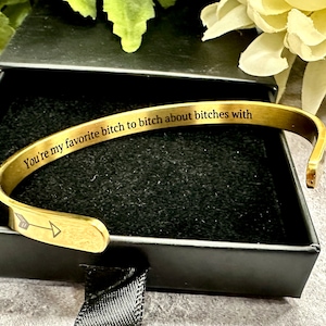 You&#39;re my favorite bitch, Best Friend Gifts, Best Bitches, Maid of Honor Gift, Custom Friendship Bracelet, Maid of honor Bridesmaids Gifts
