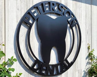 Dentist Office Wall Decor, Dentist Gift, Dental Office Sign, Dentist Office Metal Wall Decor, Personalized Dental Metal Wall Art