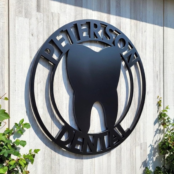Dentist Office Wall Decor, Dentist Gift, Dental Office Sign, Dentist Office Metal Wall Decor, Personalized Dental Metal Wall Art