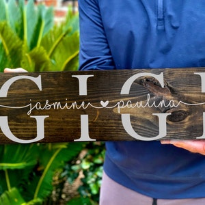 Gigi Mothers Day Gift, Gigi Sign , Gift for Gigi, Rustic Sign for Grandma Gift Idea , Personalized Mothers Day Gift for Gigi Grandma