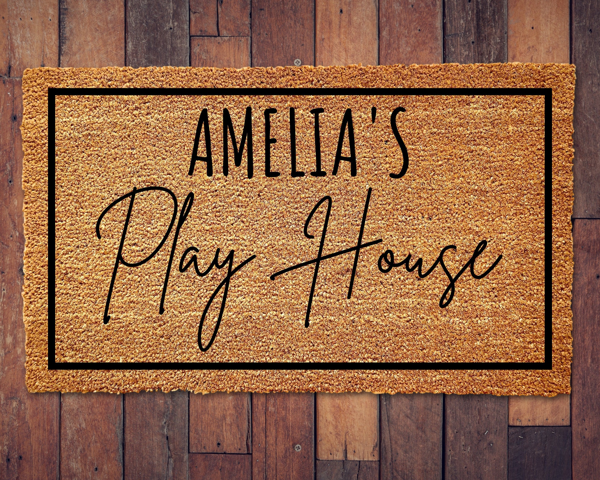 Discover Kids Custom Playhouse Doormat, Kids Doormat, Play House Doormat