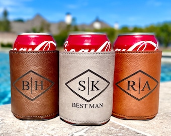 Personalized Groomsman Gifts, Gifts for Groomsman, Groomsmen Gifts, Wedding Party Favors, Groomsman Beer Holder, Can cooler for Groomsman