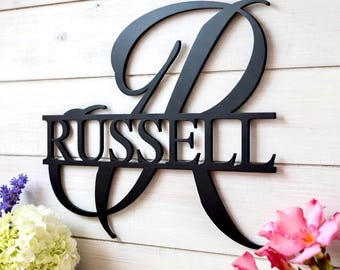 Personalized Wedding Gift Last Name Sign Family Name Sign Metal Sign Custom Metal Sign Anniversary Couple Gift Personalized Sign for Family