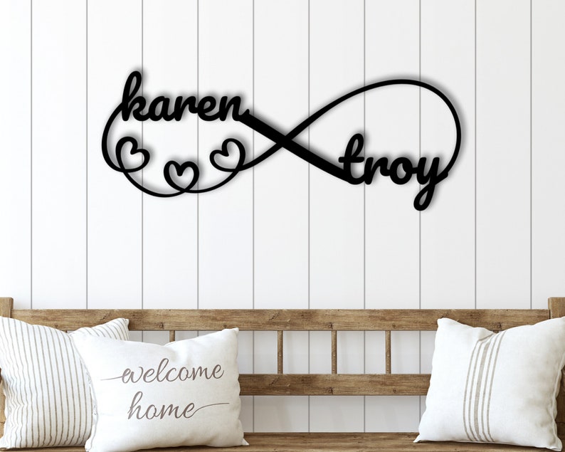 Personalized Metal Infinity Sign Infinity Name Sign Custom - Etsy