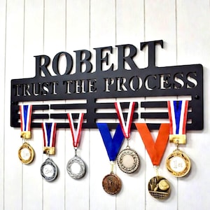 Custom Medal Hanger Holder Display, Personalized Medal Holder, Custom Medal Holder, Metal Medal Holder, Custom Name Metal Medal Holder