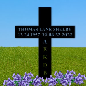 Personalized Memorial Cross, Personalized Grave Site Marker, Temporary Grave Site Marker for your loved one, Memorial Stake for ourdoor site