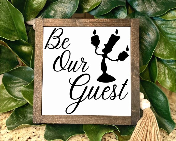 Guest Bathroom Sign, Guest Bathroom Decor, Be Our Guest Sign, Guest Room Sign, Guest Room Decor, Framed Wood Sign, Small Wood Bathroom Sign