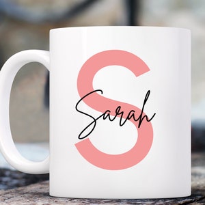 Personalized Coffee Mug, Monogram Coffee Mug, Coffee Mug with Letter and name, Custom coffee Mug, Christmas Gift for mom her daughter sister