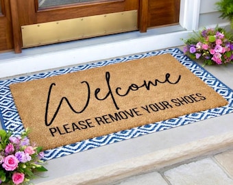 Welcome Please Remove Your Shoes Doormat, Front Porch Decor, Funny Doormat, Welcome Mat, Lose the Shoes, Home Decor, Front Door Mat