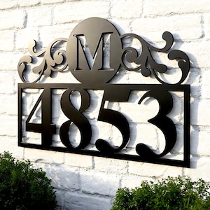 Personalized Address Sign, Metal Address Sign for House Number Sign Metal Address Plaque, Front Porch Address Sign, Custom Address Sign