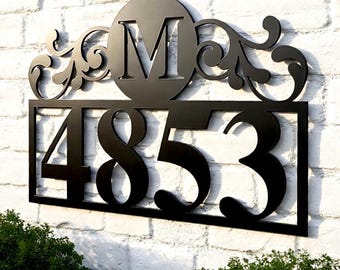 Personalized Address Sign, Metal Address Sign for House Number Sign Metal Address Plaque, Front Porch Address Sign, Custom Address Sign