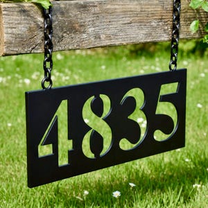 Hanging Address Sign, Metal Address Sign for Yard, Hanging Address Plaque, Custom Hanging Address Sign, Hanging Metal Address Signs Custom