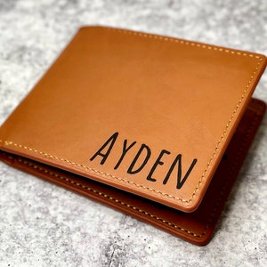Kids Personalized Wallets, Wallet for Son, Gift from Mom to son, Monogram Wallet for boys, Personalized Leather Wallet for son, Boys Wallets