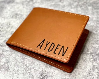 Kids Personalized Wallets, Wallet for Son, Gift from Mom to son, Monogram Wallet for boys, Personalized Leather Wallet for son, Boys Wallets