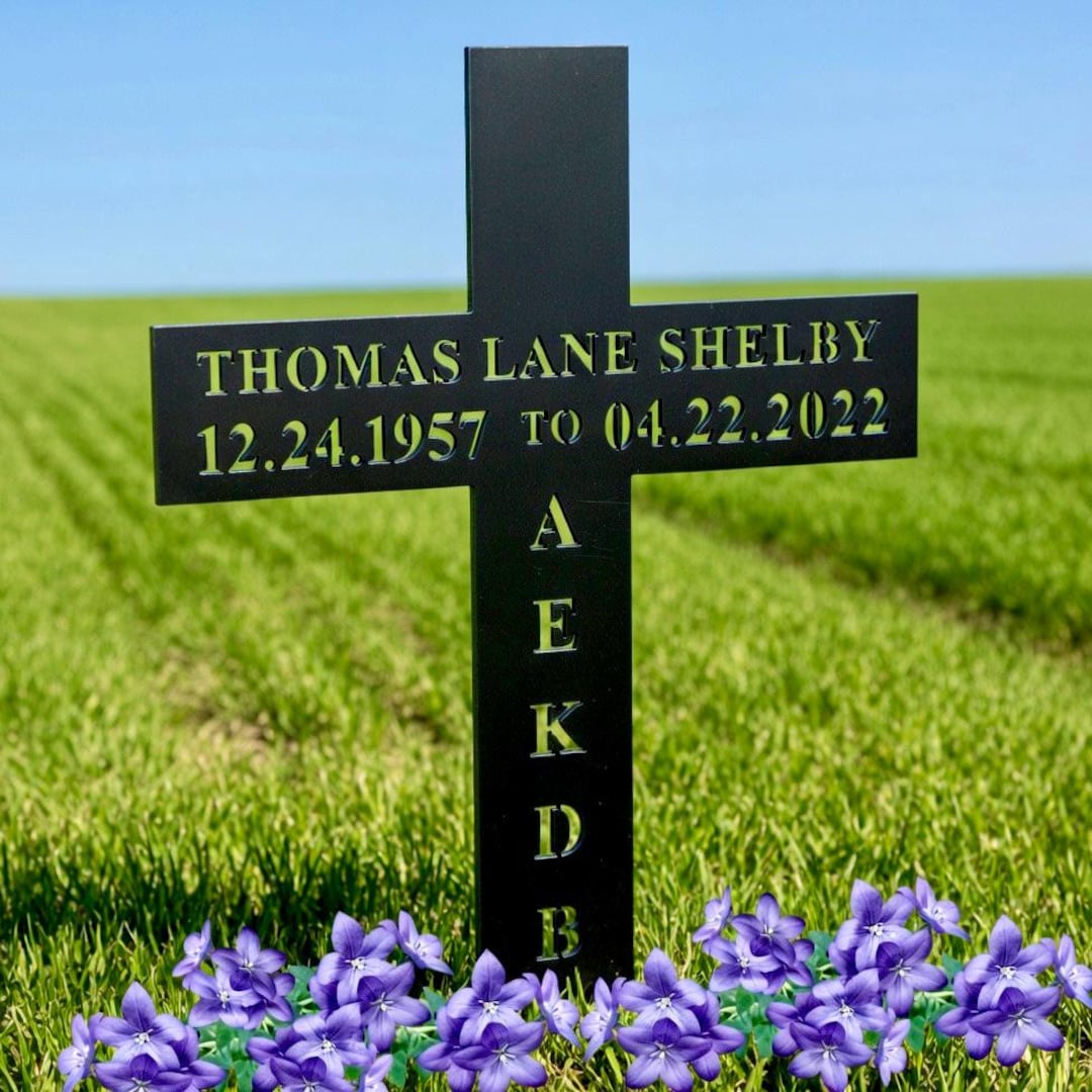 Personalized Memorial Cross, Personalized Grave Site Marker, Temporary ...
