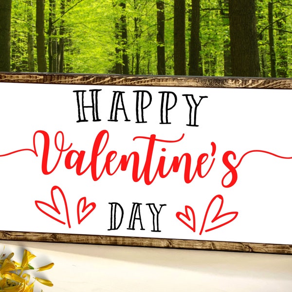 Happy Valentines Day Wood Sign, Valentines Day Decor, Valentine Sign, Valentine Wood Sign for Home, Valentines Day Sign, Wood Decor