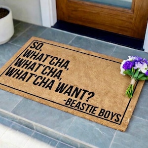 Felpudo de Beastie Boys, Felpudo So Whatcha Want, Felpudo de Beastie Boys, Felpudo Whatcha Want, Decoración Hip Hop, Felpudo Divertido, Felpudo de Bienvenida Hip Hop
