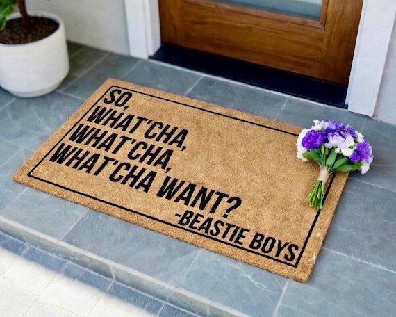 Beastie Boys Door Mat, So Whatcha Want Doormat, Beastie Boys Doormat, Whatcha Want Doormat, Hip Hop Decor, Funny Doormat,Hip Hop Welcome Mat