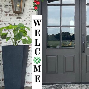 Christmas Welcome Sign, Winter Porch Decor, Farmhouse Porch Decor, Winter Welcome Sign for Porch, Wooden Welcome Sign, Winter themed Welcome