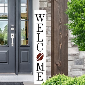 Welcome Football Porch Sign, Front Porch Sign, Football Welcome Sign, Football Sign, Fall Front Porch Sign, Fall Decor, Football Lover Gift