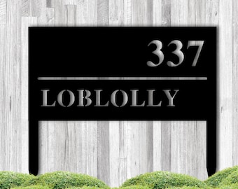 Beaded Rectangle Elegant Custom Metal Yard Address One Line House Number Sign
