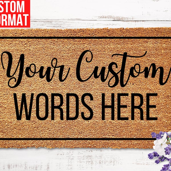 Custom Doormat, Personalized Doormat, Custom Welcome Mat, Personalized Gift, Housewarming Gift, Custom Gift, Wedding Gift, Welcome Door Mat