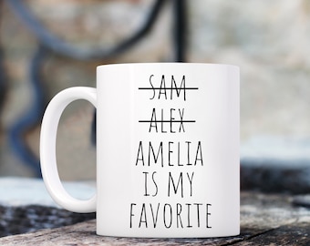 Funny Favorite Child Mug, Fathers Day Mug, Favorite Son, Favorite Daughter, Personalized Dad Mug Mug, Dad Mug Gift, Fathers Day Gift  --