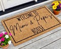 Welcome to Gigi and Papa's House Doormat, Custom Grandparents Doormat,Personalized Doormat,Grandparents Gift,Personalized Gifts Grandparents
