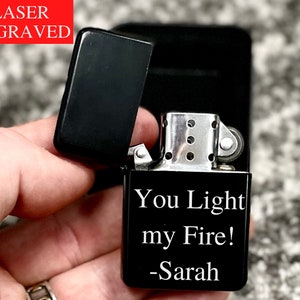 Custom Engraved Lighters - Personalized Gift for Him, Boyfriend, Valentine Gift for Boyfriend, Unique Gift for Guy, Valentines Day Gift