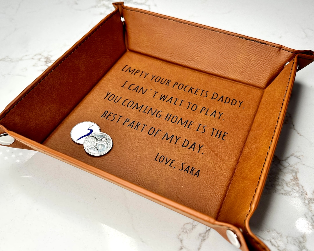 Valet Tray for Dad, Father's Day Gift, Catch All Table Tray, Dad Birthday Gift Personalized