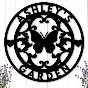 Custom Metal Garden Sign, Custom Garden Sign, Garden Sign, Personalized Garden Sign, Garden Decor, Garden Metal Sign, Garden Decor