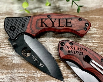 Engraved Pocket Knife, Groomsman gifts, Groomsmen gifts, Groomsmen Knives, Groomsman Knife, Knife for Groomsman, Personalized Groomsman gift