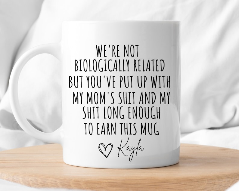 Personalized Step Dad Gift For Step Dad Mug, Bonus Dad Step Fathers Day Gift From Daughter Son Kids, Funny Stepdad Birthday Coffee Cup image 1