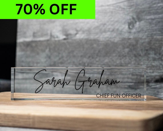 Personalized Name Plate for Desk, Custom Office Decor, Work Gift, Coworker Gift, Desk Nameplate, Desk Sign, Office Gift, Promotion Gift