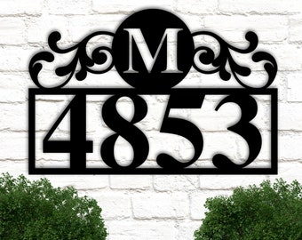 Personalized Address Sign, Metal Address Sign for House Number Sign Metal Address Plaque, Front Porch Address Sign, Custom Address Sign