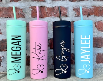 Nurse Graduation Gift, Nurse Tumbler, Tumbler with lid and straw, Personalized Tumbler, Nursing Student Gift, Gift for Nurses cup, custom