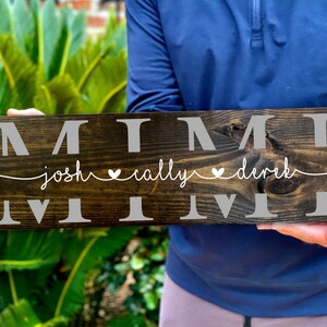 Mimi Mothers Day Gift, Mimi Sign, Gift for Mimi, Rustic Sign for Grandma Gift Idea, Personalized Mothers Day Gift for Mimi, Mothersday gift