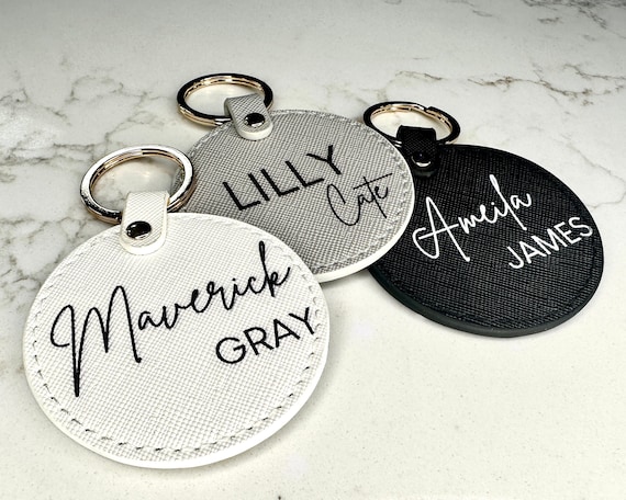 Personalized Tags, Diaper Bag Keychain, Booksack Tag, Backpack Label,  Leather Keychain, Personalized Name for Bags, Luggage Tag,stroller Tag 