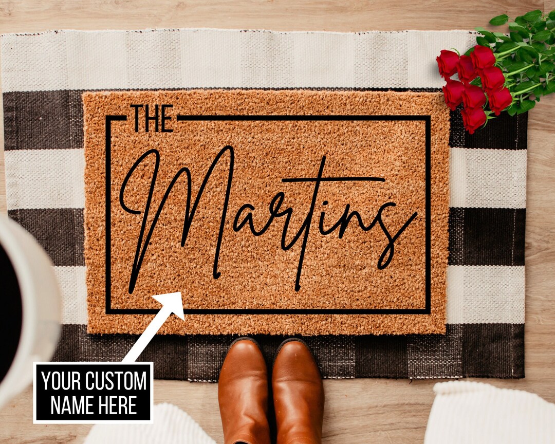 Custom Door Mat, Outdoor, Last Name Doormat, Front Door Decor