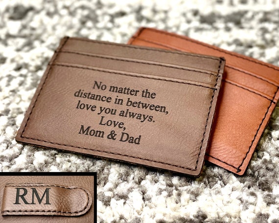Leather Money Clips for Men Dad Gift Custom Gift from Daughter