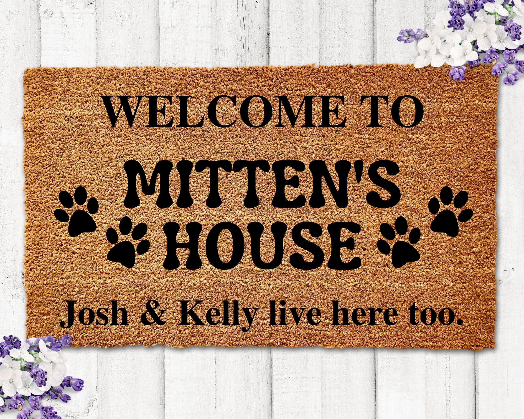 Discover Welcome Mat for Cat-Door Mat for Cats, Personalized Door Mat, Custom Doormat Cat