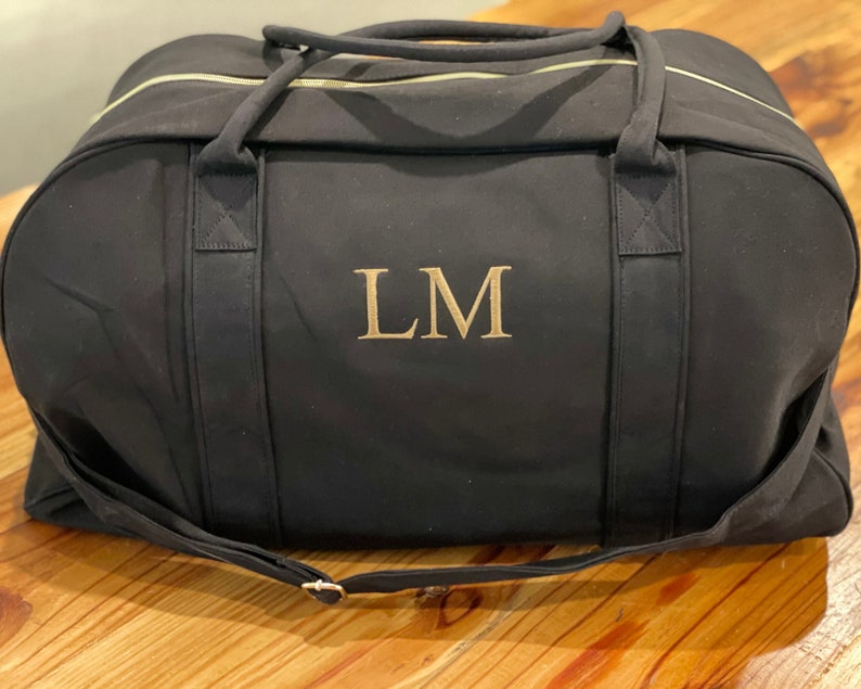 Monogrammed Duffle Bag, Baby Bag, Monogrammed Weekender Bags, Hospital Bag, Monogrammed Duffle Bag, Custom Name Weekender Bags, duffle Classic Black