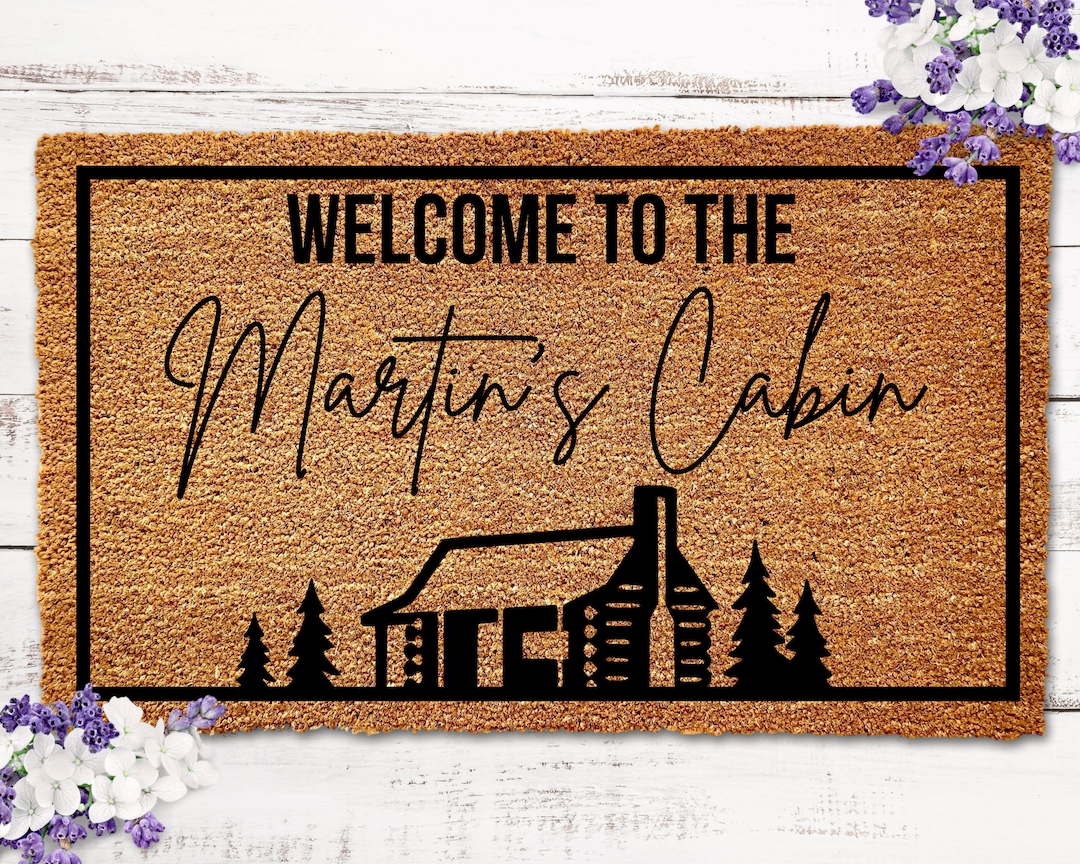 Cabin Doormat,cabin Door Mat,cabin Decor,cabin Decor Rustic,mountain