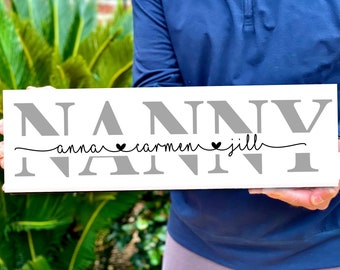 Nanny Mothers Day Gift, Nanny Sign, Gift for Nanny, Rustic Sign for Nanny Gift Idea, Personalized Mothers Day Gift for Nanny, Farmhouse deco