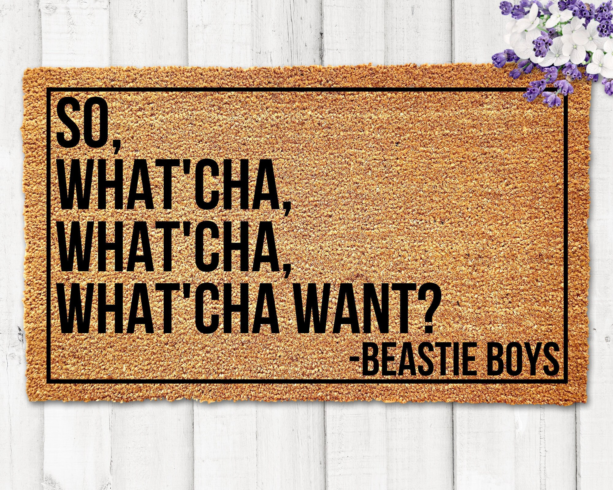 Beastie Boys Door Mat, So Whatcha Want Doormat, Beastie Boys Doormat, Whatcha Want Doormat, Hip Hop Decor, Funny Doormat,Hip Hop Welcome Mat