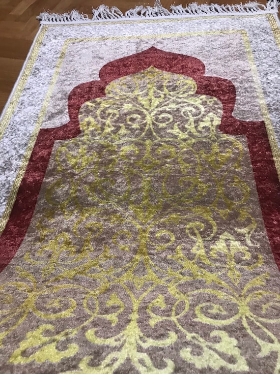 Tapis de prière musulman épais et doux, tapis de prière islamique turc  Sajadah janamaz de luxe en mousse anatolienne, cadeau pour hommes, femmes  et enfants -  France