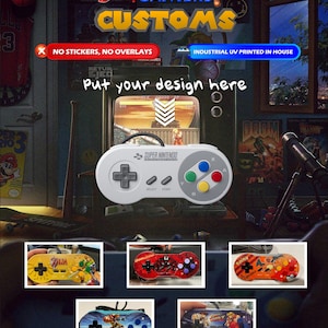 Custom uv printed  sfc/snes Controller