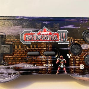 Custom uv printed Castlevania wireless snes controller