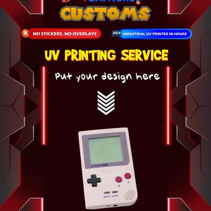Custom uv printed Game boy pocket shell